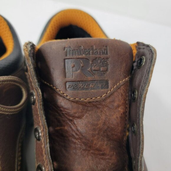 Timberland Pro Womens Titan 63189 Brown Alloy Toe Work Boots Size 7M Leather - Picture 3 of 11